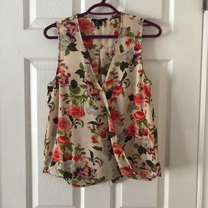 Sleeveless Floral Blouse